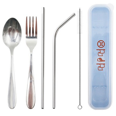 Stainless Steel Cutlery Set w/Plastic Box (5 Piece)