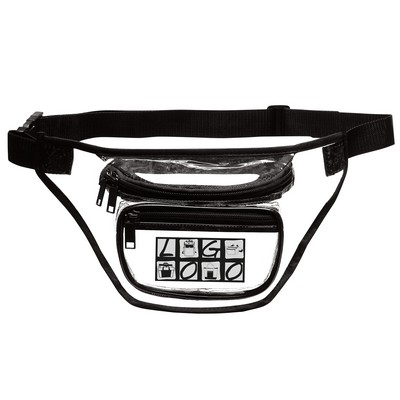 Transparent 3-Zip Fanny Pack