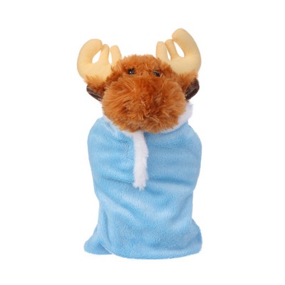 soft plush Moose in sleeping bag