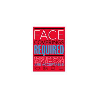 Face Coverings Required Sign Style 16 - (5"x7")