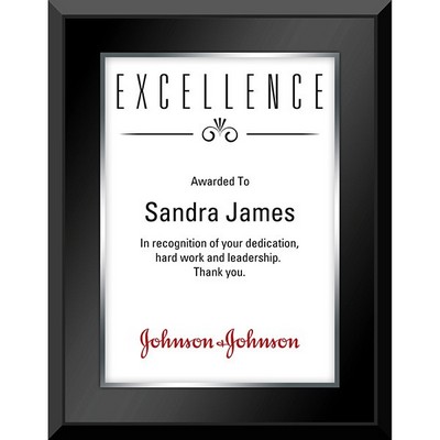 8" x 10" Tuxedo Plaque - White/Black