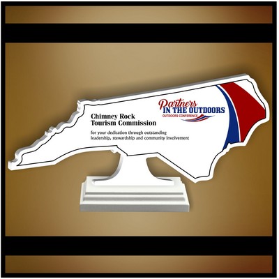 8" North Carolina White Budget Acrylic Award