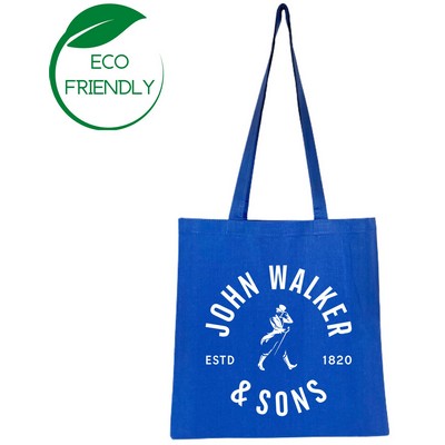 Natural Cotton Tote Bag - Royal Blue