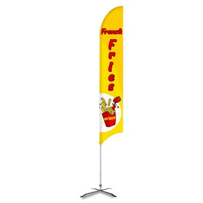 French Fries Pre Printed 15' G7 Feather Flag - Yellow