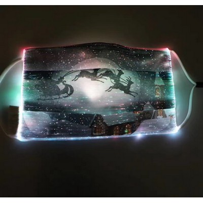 Reusable Full Color Imprint LED Light Mask