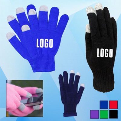 Warm Stretchable Gloves with Telefingers