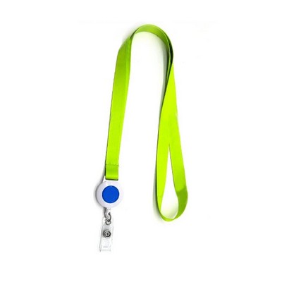 3/4 inch Polyester Lanyard with Badge Holder Clip