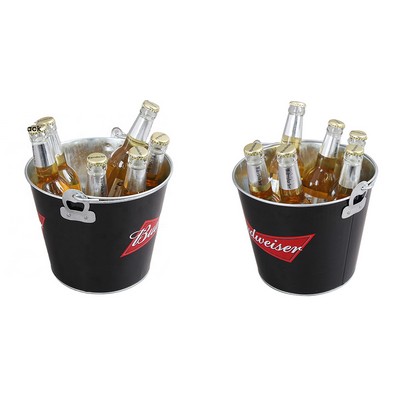 5 Qt Galvanized Ice Bucket W/Bottle Opener