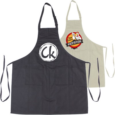 Poly Apron w/ Custom Logo & Pockets Full Length Apron