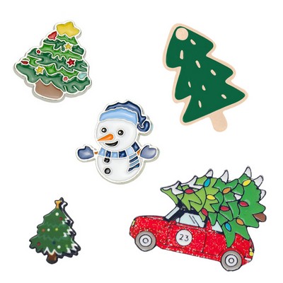 Christmas Lapel Pin Hard Enamel 1"