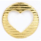 Round W/Cut Out Heart Stock Casting Lapel Pin