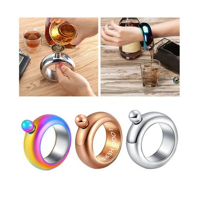 3.5 oz Stainless Steel Bracelet Shape Wine Pot