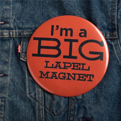 6" Round Lapel Magnets - All Special Finishes