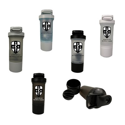 17oz Fitness multi compartment bottle