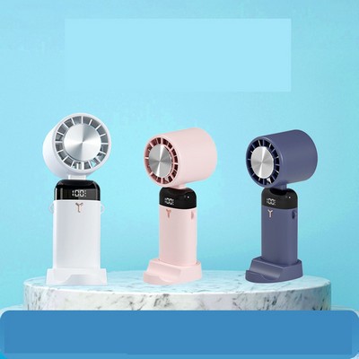 3600 mAh Digital Display Desktop Folding Phone Holder Fan