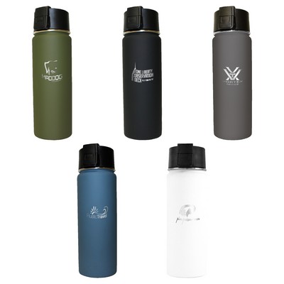 Halcyon® 20 Oz. Sport Bottle w/Push Button Lid, Laser, Standard