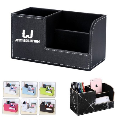 PU Leather Desk Organizer