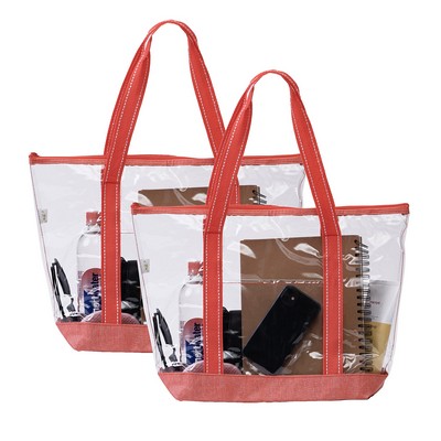 Clear Tote Bag with Zipper