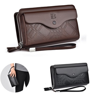 PU Leather Zipper HandBag For Man