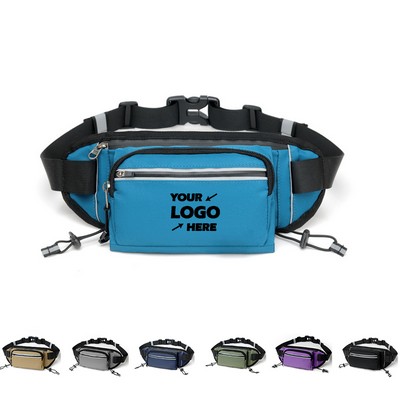 Casual Waist Bag With Headset Jack