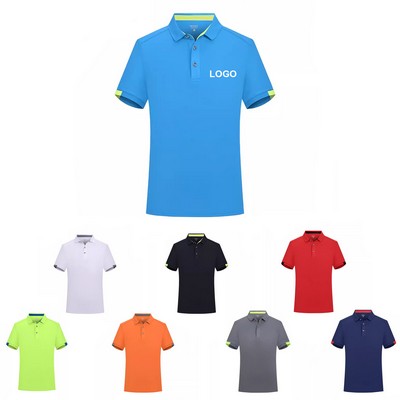 Mens Quick Dry Polo Shirts Short Sleeve Sport Golf Tennis T Shirt