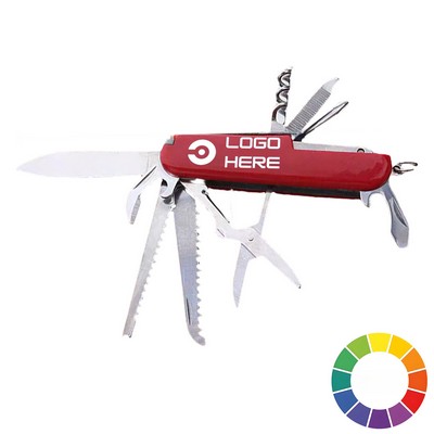 Plastic Handle Stainless Steel Folding Multifunctional Knife