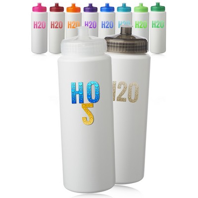 HDPE Plastic Sports Water Bottles 32 oz