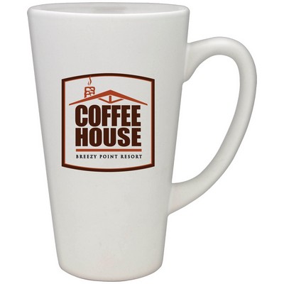 16 Oz. White Café Grandé Collection Ceramic Mug