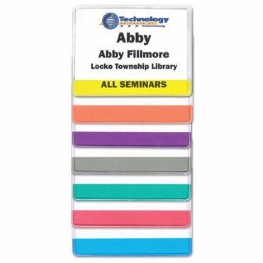 Vinyl Translucent Color Bar Name Tag Holder w/ Pin/Clip Attachment (4"x3")