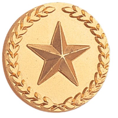 7/8" Star Pin w/Wreath