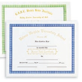 Stock Personalized Certificate w/Foil (Merit)