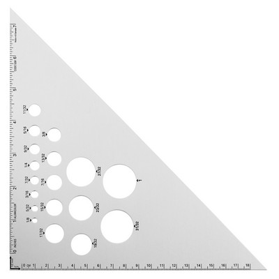 8" 45/90 Degree Aluminum Drafting Triangle