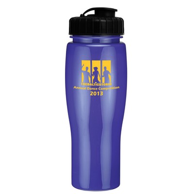 24 Oz. Contour Bottle w/ Flip Top Lid - Solid Colors