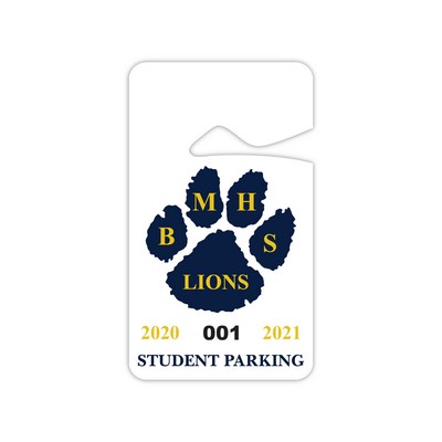 Custom Spot Color Parking Permit (2 3/4"x4 3/4")