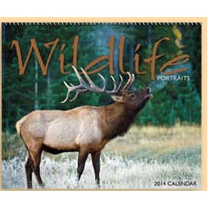 13 Month Spiral Bound Wall Calendar (Wildlife Portraits)