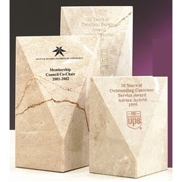 8" Verona Genuine Marble Triangle Award