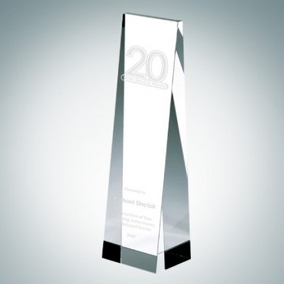 Wedge Optical Crystal Tower Award (Medium)