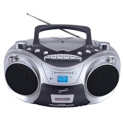 SuperSonic Portable MP3/CD Player w/ Cassette Recorder & AM/FM Radio