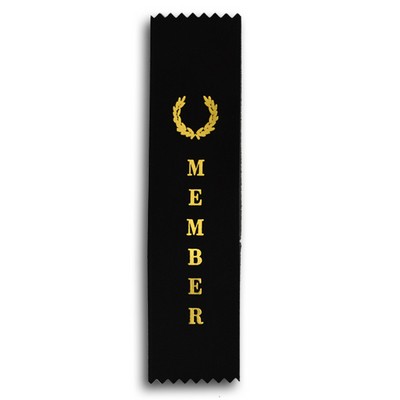 Member Standard Stock Ribbon w/ Pinked Ends (2"x8")