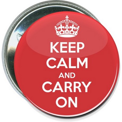 Inspirational - Keep Calm and Carry On - 2 1/4 Inch Round Button