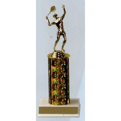 9" Single Column Tennis Economy Series Trophy