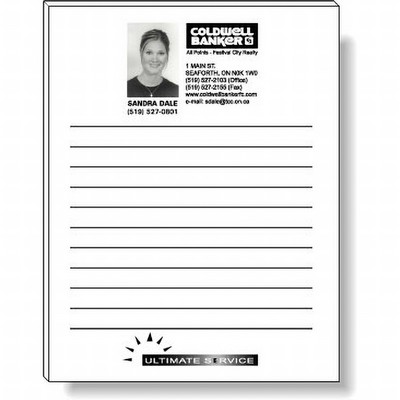 50 Page Magnetic Note-Pads with Medium Red Imprint (4.25"x5.5")