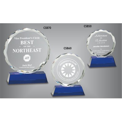 Sunflower Optic Crystal Award (5"D)