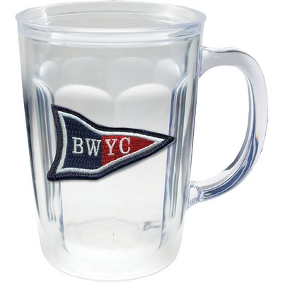 14 Oz. Double Wall Insulated Mug - Embroidered Emblem