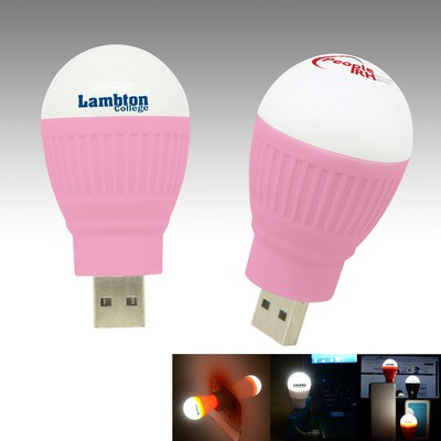 Light Bulb USB LED Light-Pink