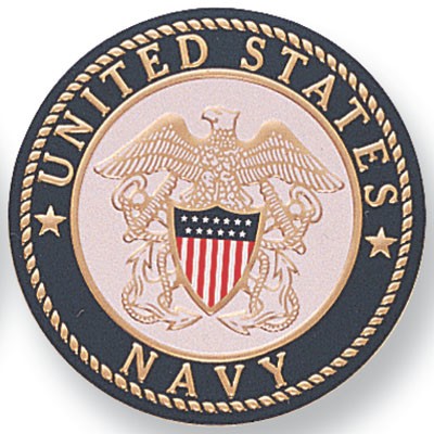 2" United States Navy Etched Enameled Medallion Insert Disc