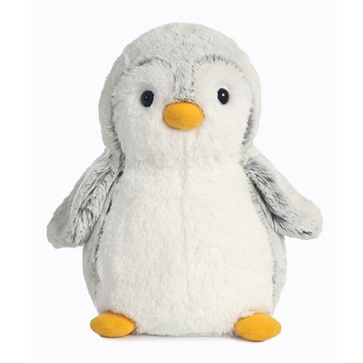 9" Gray Pom Pom Penguin Stuffed Animal