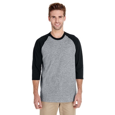 Gildan Adult Heavy Cotton™ Three-Quarter Raglan Sleeve T-Shirt