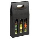 3 Bottle Seta Italian Colored Olive Oil & Vinegar Carrier Box (6 5/8"x2 1/4"x12")