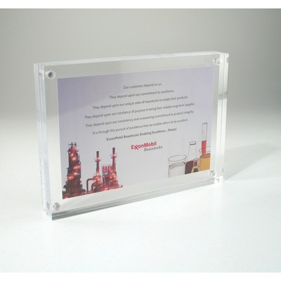 Sandwich Lucite® Embedment Award w/Magnet (7" x 5" x 1")